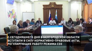 С сегодняшнего дня в Белгородской области вступили в силу нормативно-правовые акты, регулирующие работу режима СЭЗ