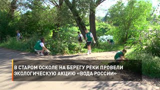 В Старом Осколе на берегу реки провели экологическую акцию «Вода России»