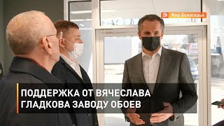Поддержка от Вячеслава Гладкова заводу обоев