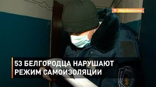 53 белгородца нарушают режим самоизоляции