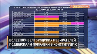 Более 80% белгородских избирателей поддержали поправки в Конституцию