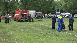 Соревнования пожарных в Губкине