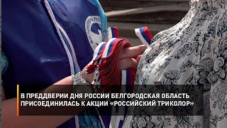 В преддверии Дня России Белгородская область присоединилась к акции «Российский триколор»