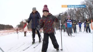 Лыжный забег медиков в Губкине