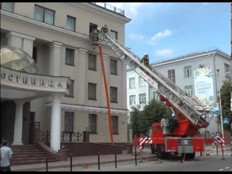 Пожарные потушили условное возгорание в гостинице «Белгород»