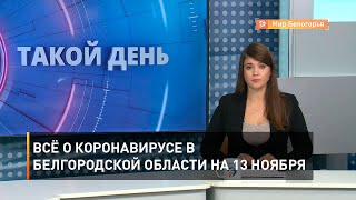 Всё о коронавирусе в Белгородской области на 13 ноября