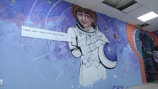 Граффити в юношеской библиотеке Старого Оскола
