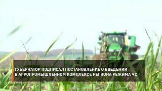 Губернатор подписал постановление о введении в агропромышленном комплексе региона режима ЧС